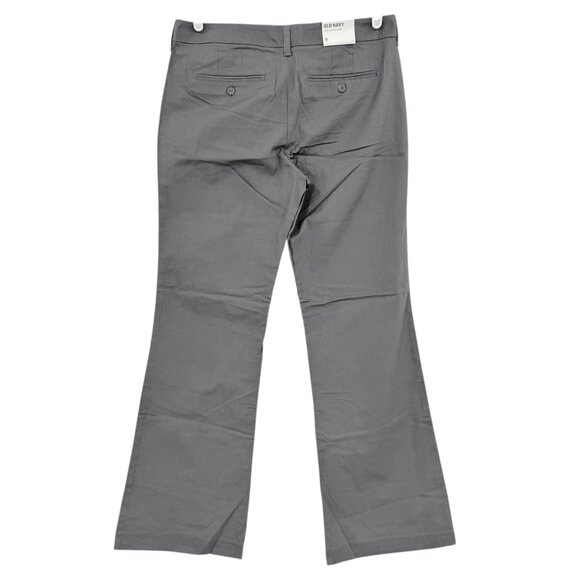 Old Navy Women's Stretch Mid Rise Bootcut Dark Grey Chino Pants Size 10 NWT - Picture 2 of 11